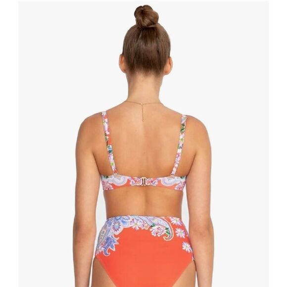 NWT- JOHNNY WAS DREW 2 PIECE SWIM BIKINI- SIZE SMALL- STRUCTURED TOP & HIGH WAIS - Picture 2 of 16